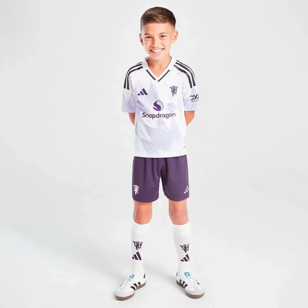 Conjunto Infantil do Manchester United 2025/26- Away