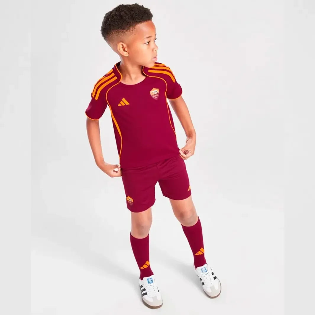 Camisa AS Roma Kit Infantil 2025/26 Home