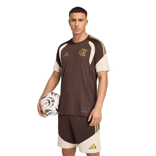 Camisa Adidas Flamengo 2026/27 Treino Marrom