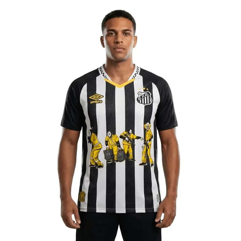 Camisa Umbro Santos Listrada 2025/26 II x Racionais